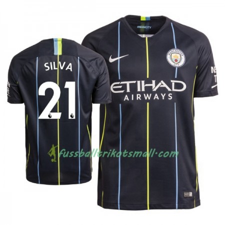 Fußballtrikots Manchester City David Silva 21 2018-2019 Kurzarm Auswärts-trikot kaufen